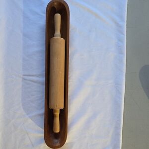 Wooden Rolling Pin with Tray